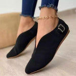 Pointed Toe Suede Flats Shoes