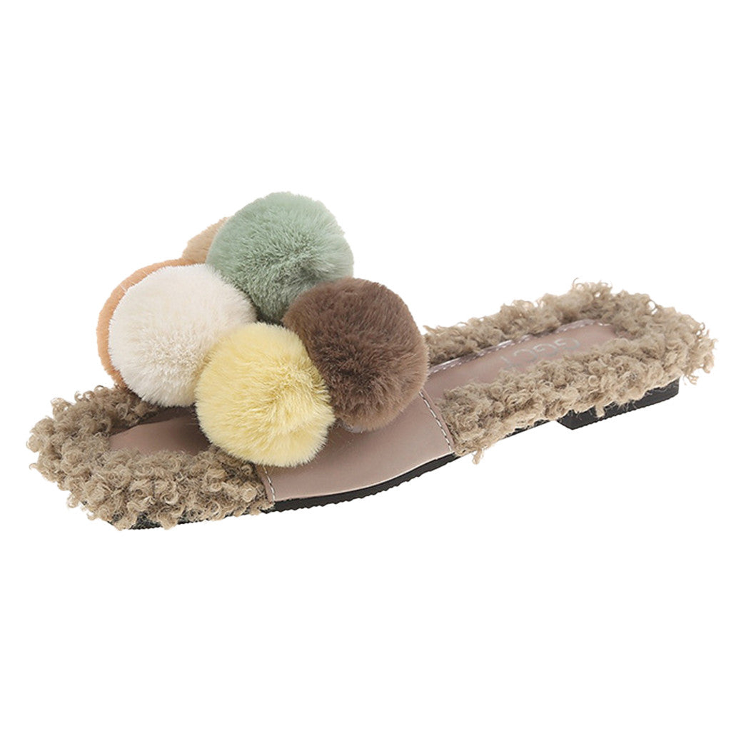 Pantoufles moelleuses en fourrure de liège