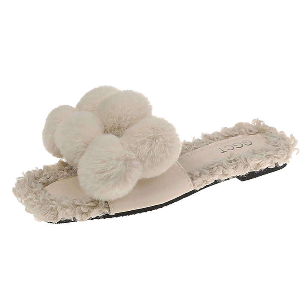 Pantoufles moelleuses en fourrure de liège