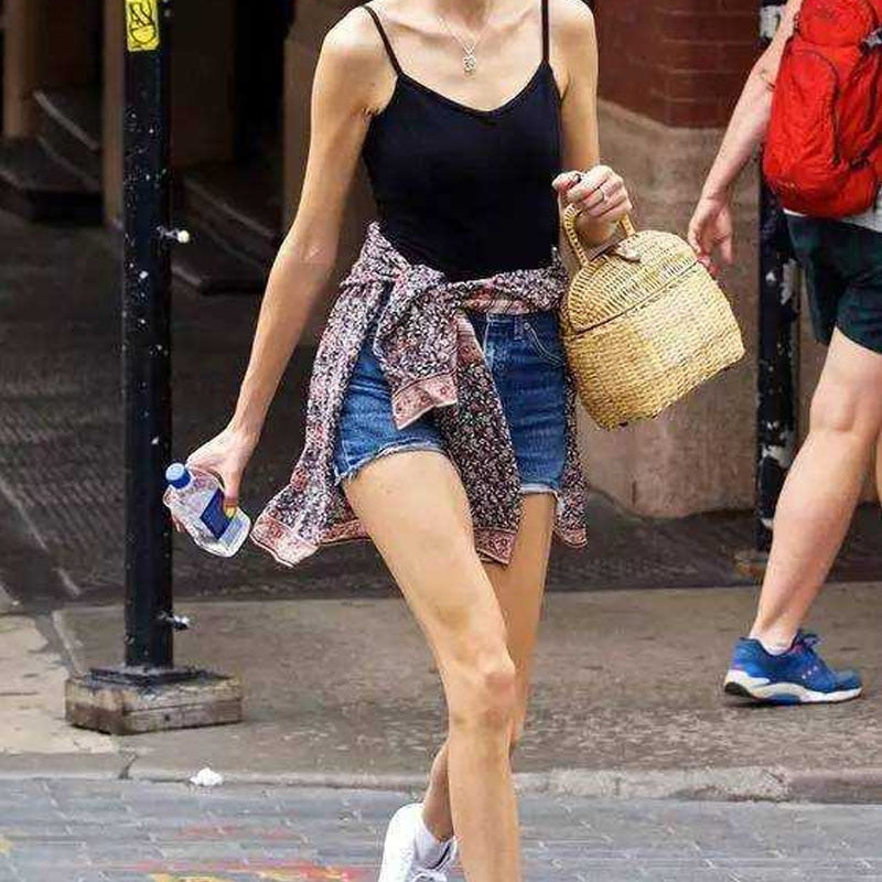 Sac en rotin tissé à la main bohème