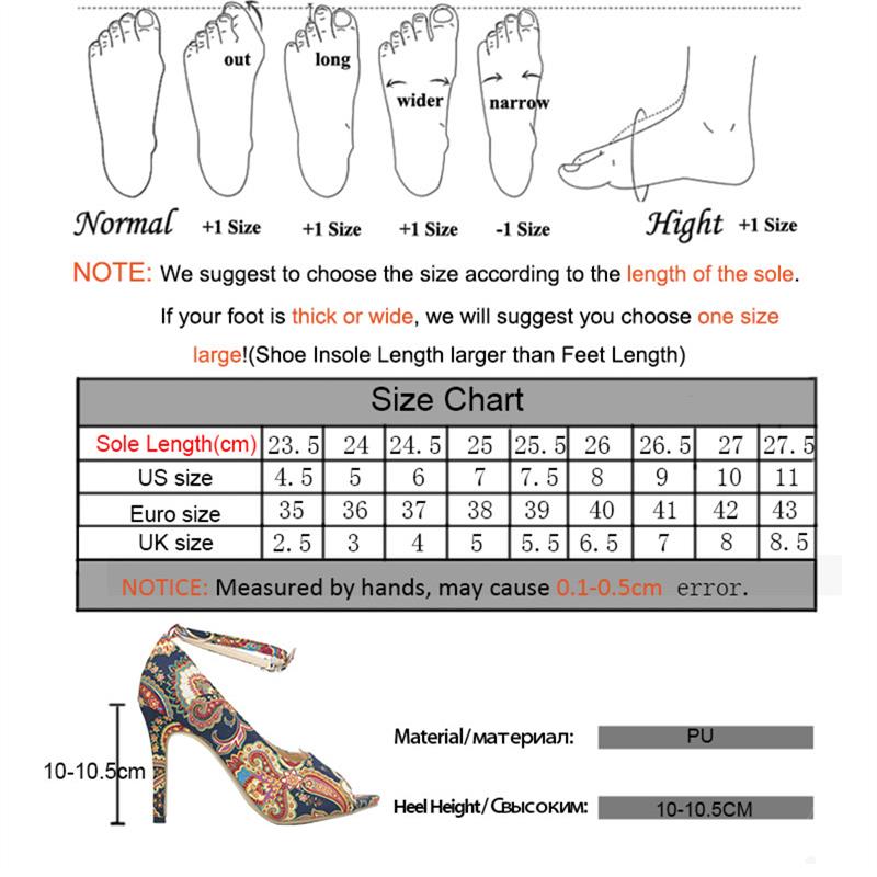 Erhöhte Stiletto-Super-Peep-Toe-Sandalen mit Knöchelriemen