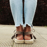 Gladiator Bandage Wedge Sandals