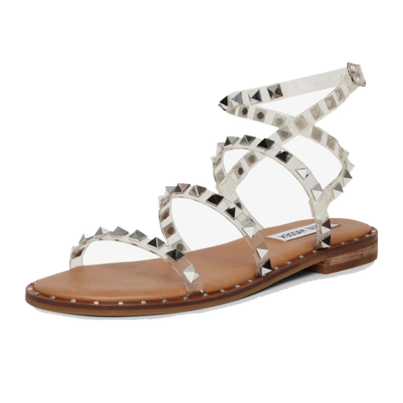Rutschfeste Sabot-Sandalen mit Nieten