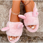 Warme Plüsch-Weihnachtselch-Hausschuhe