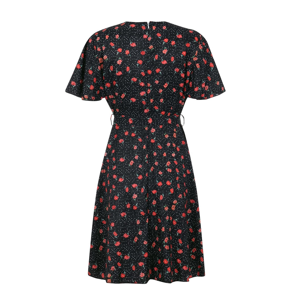 Robe bohème à lacets et volants