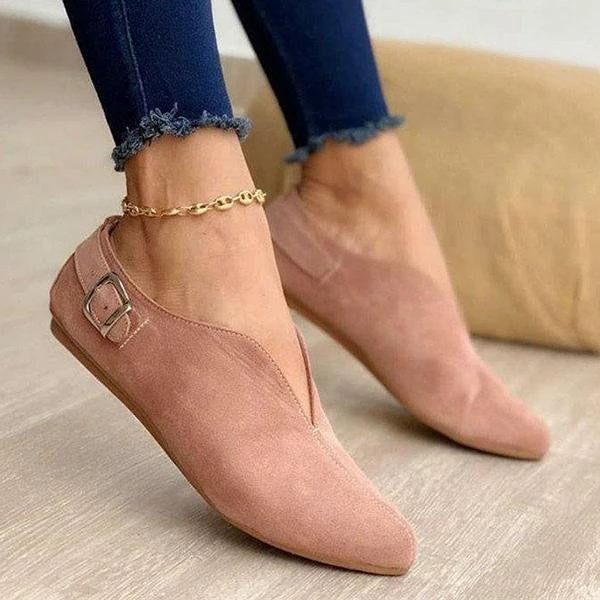 Pointed Toe Suede Flats Shoes