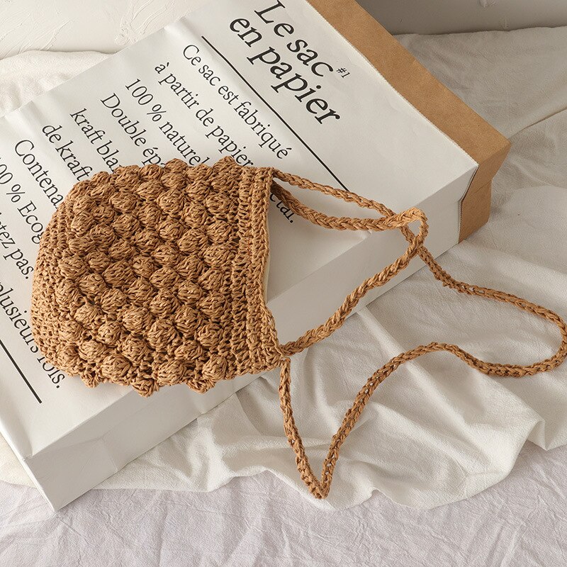 Sac Cossboday en paille d'ananas tissé à la main