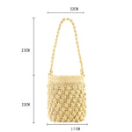 Sac tissé portatif de seau de paille