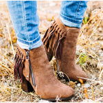 Bottines Seude à fermeture éclair et pampilles