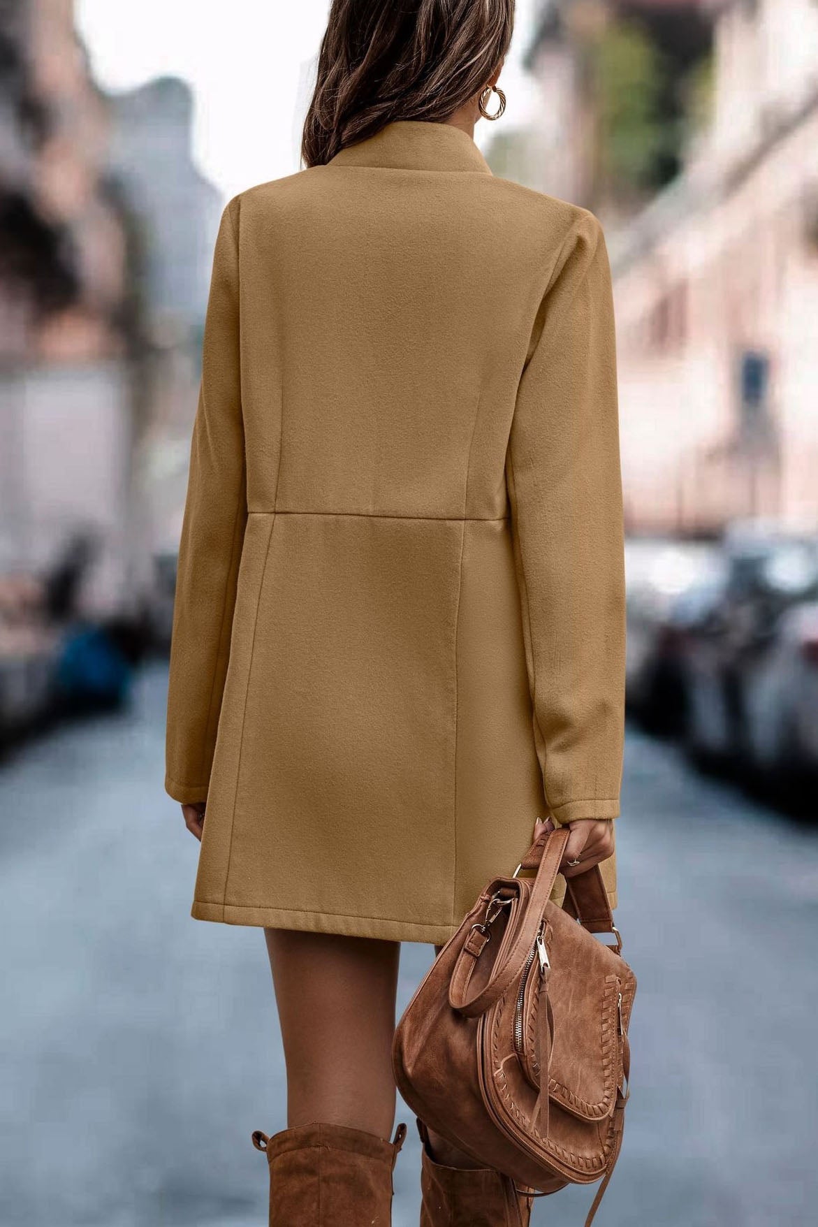 Manteau mi-long en laine City Streets