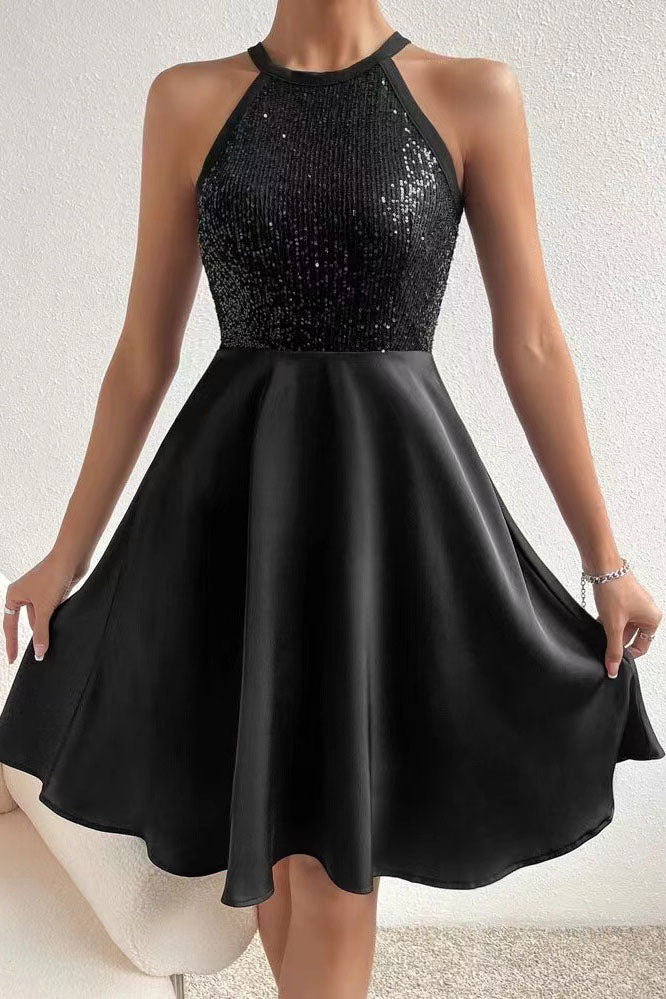 Sequin Embellished Sleeveless Bodycon Dress