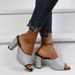 Get Ready Sequin Mule Heels