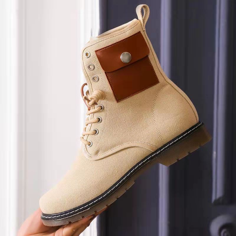 Thick Soled Side Pockets Gothic Martin Boots