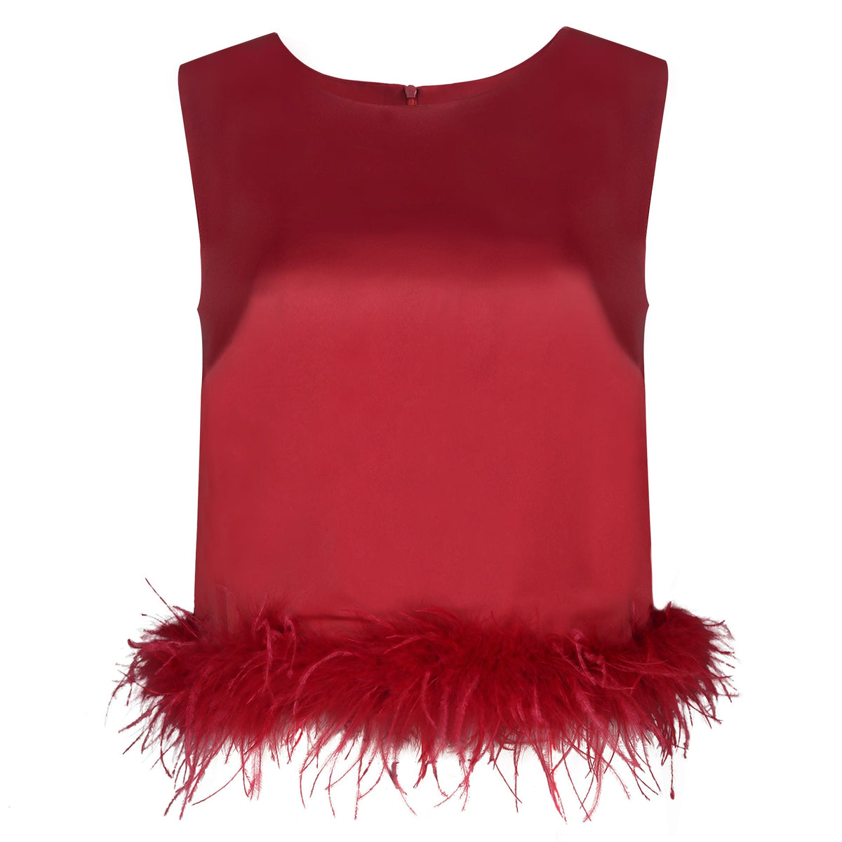 Be The Drama - Chemisier à bordure en plumes