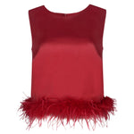 Be The Drama - Chemisier à bordure en plumes