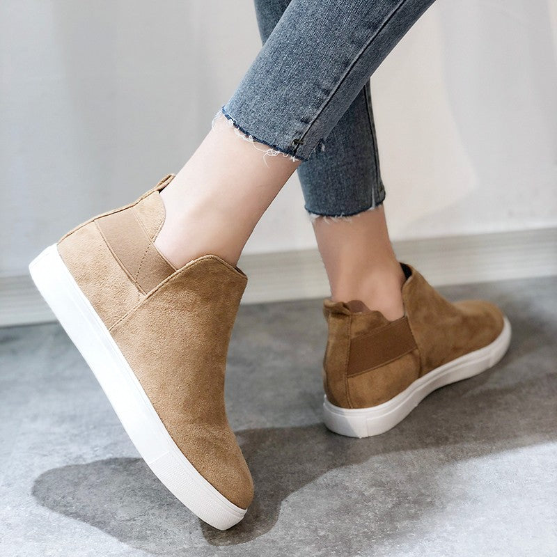 Print Suede Casual Round Toe Flats