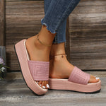 Pantoufles respirantes à plateforme Flyknit