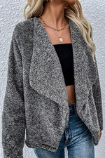 Feeling In Control Anthrazitfarbene Sherpa-Jacke