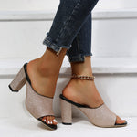 Get Ready Sequin Mule Heels