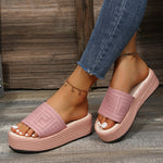 Pantoufles respirantes à plateforme Flyknit