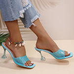 Sandales à cristaux brillants d'été