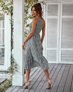 One-shoulder Floral Maxi Dress