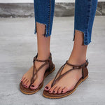 Flache Flip-Flop-Sandalen mit dreieckigem Riemen