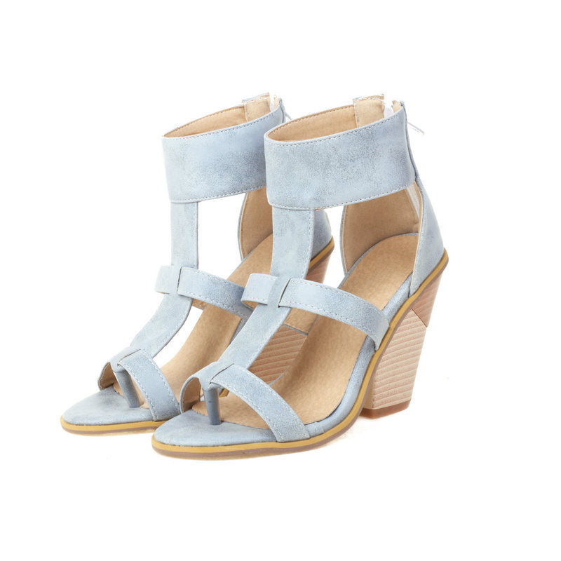 Retro-Fishtrap-Sandalen mit T-Riemen