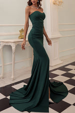 Off Shoulder Wrap-chest Fishtail Dress