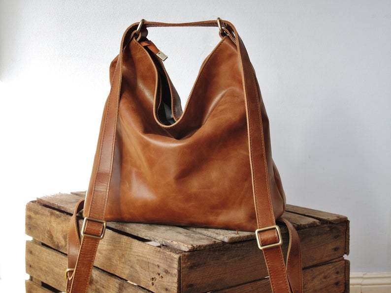 Vintage Waxed Leather Backpack