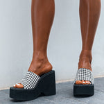 Chunky Leopard Slip-on Sandals