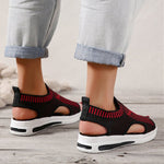 Mesh-Strick-Sandalen mit atmungsaktivem Gummiband