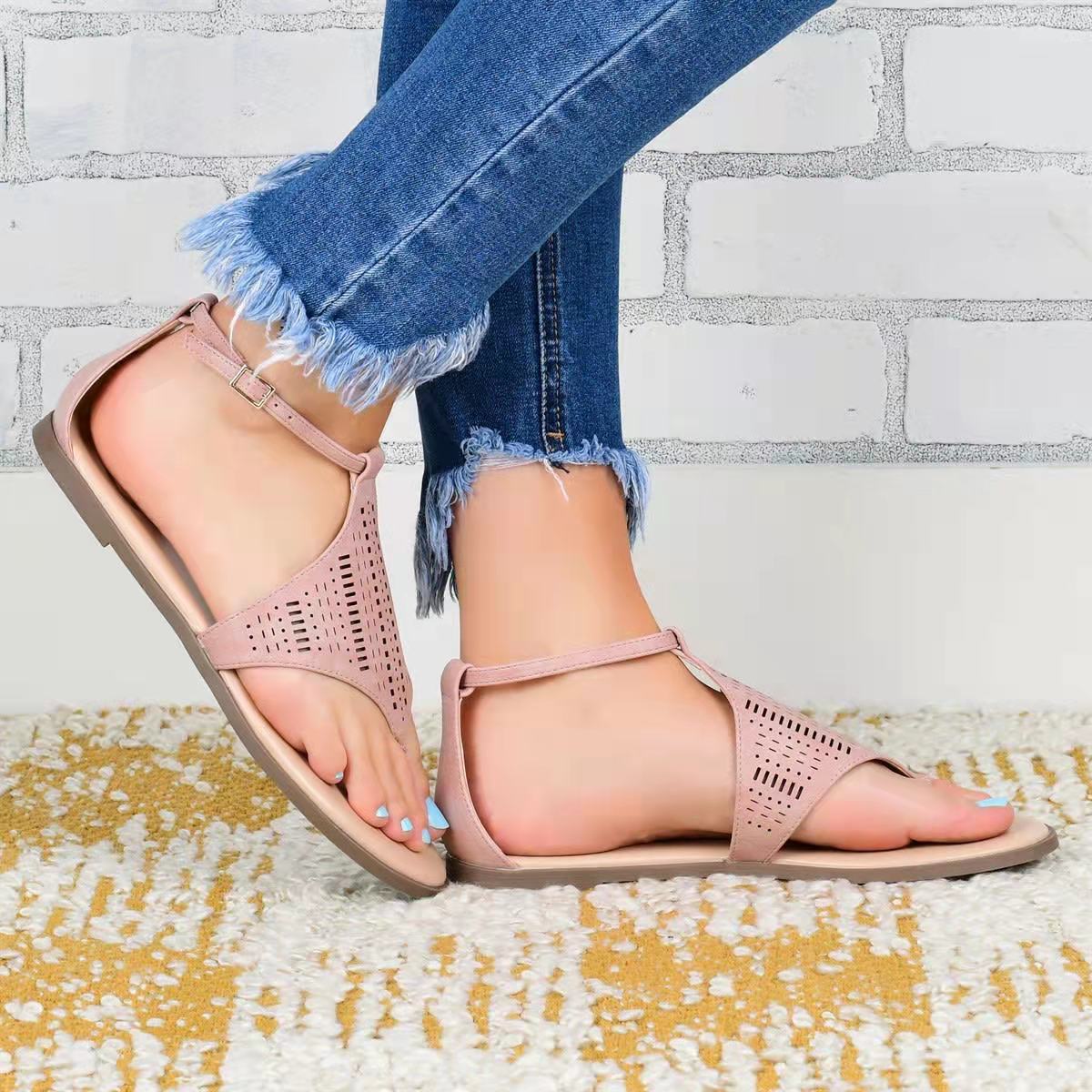 Flat Cutout Vacation Sandals