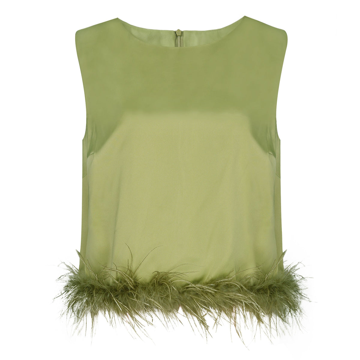 Be The Drama - Chemisier à bordure en plumes