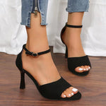 Suede Strappy Roman Pumps