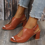 Grosses sandales Velcro à bout ouvert