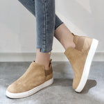 Print Suede Casual Round Toe Flats