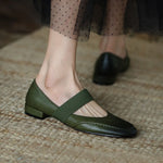 Retro Mary Jane Slim Toe Strap Flats