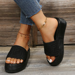 Pantoufles respirantes à plateforme Flyknit