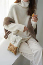 Turtleneck Pullover Loose base Knitted Sweater