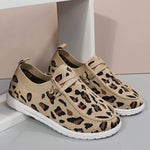Leopard Print Lace-Free Flyknit Sneakers