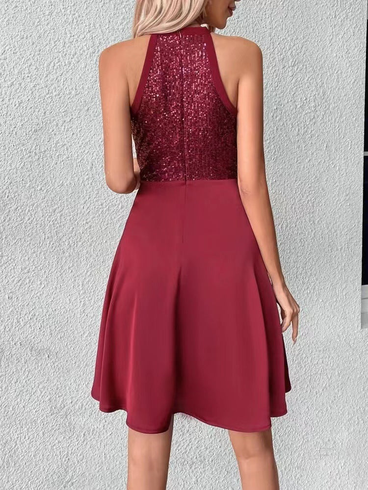 Sequin Embellished Sleeveless Bodycon Dress