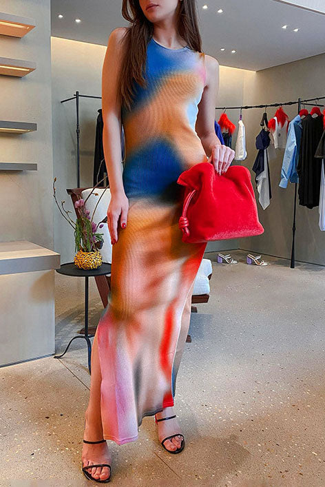 Robe imprimée sans manches Never Too Late