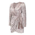 V Neck Antique Velvet Party Dress