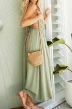 Lace-up Waistless Halter Dress