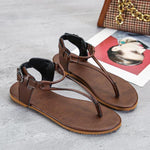 Flache Flip-Flop-Sandalen mit dreieckigem Riemen