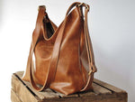 Vintage Waxed Leather Backpack