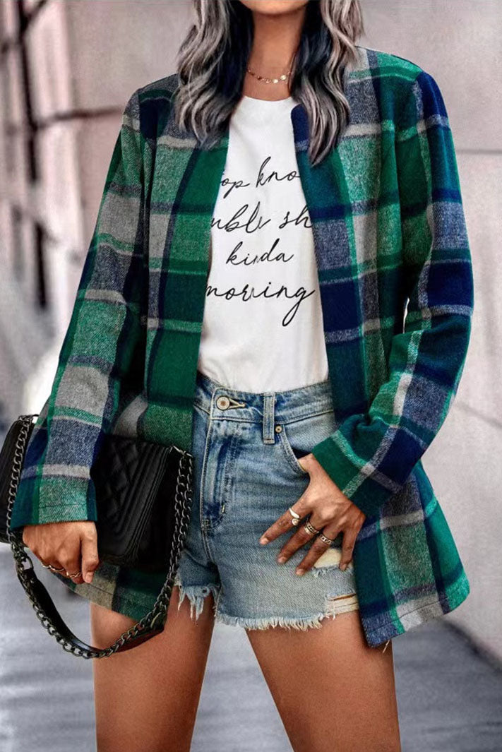 Karierte Hemdjacke „Know You Better“.