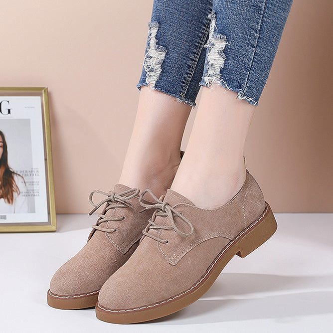 Classic British lace-up Flat Leather Shoes