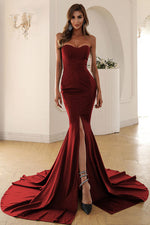 Off Shoulder Wrap-chest Fishtail Dress